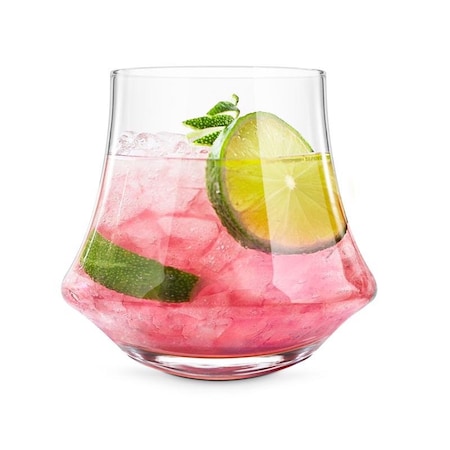 Final Touch Final Touch Revolve 13.5 oz Clear Crystal Drinking Glass Set LFG4162